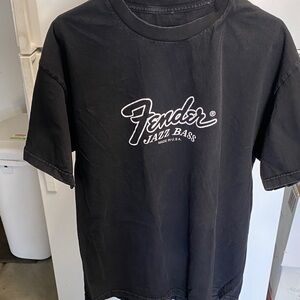 Fender Black T-Shirt with White Logo